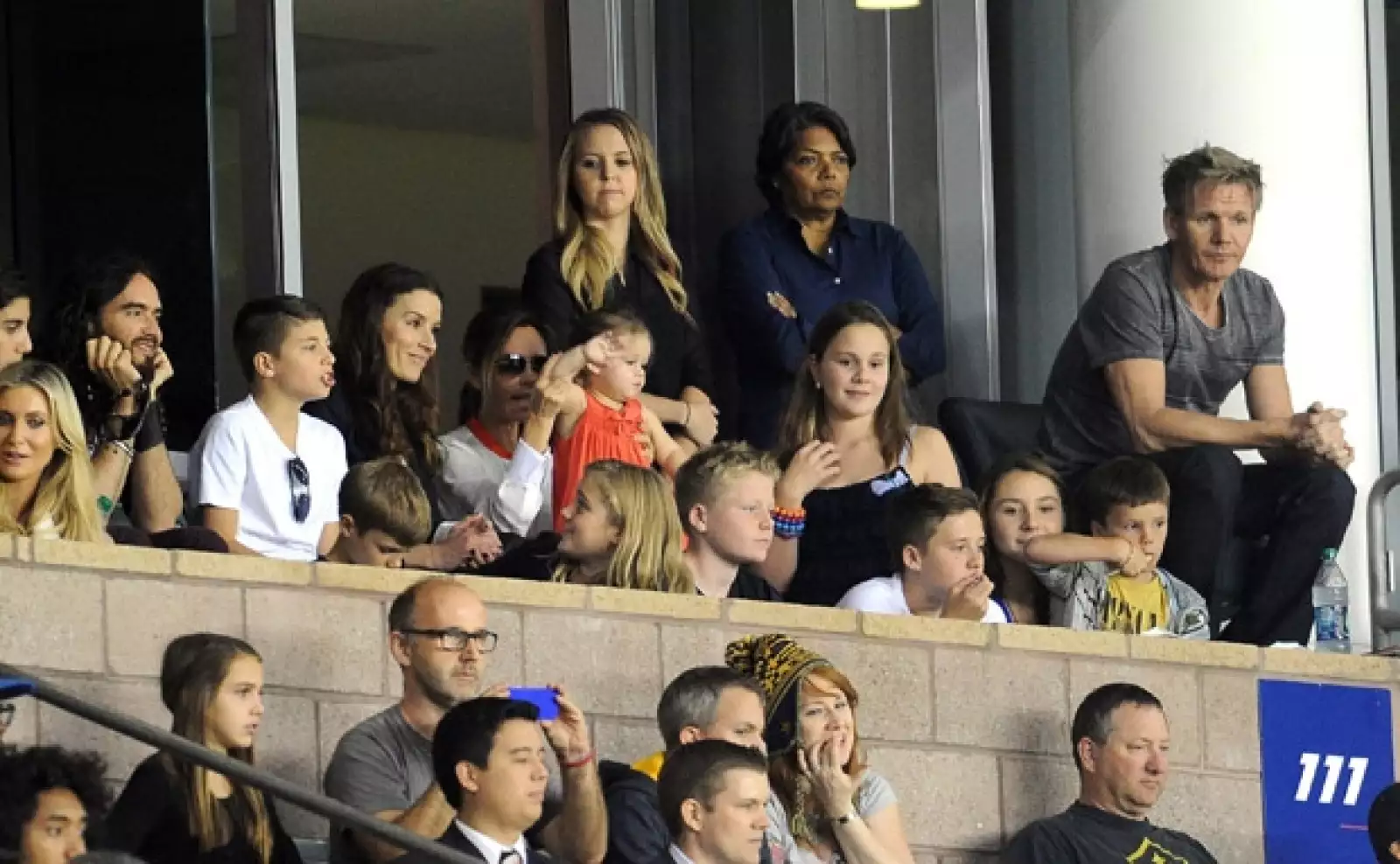 La familia tenía los mejores lugares para ver los encuentros.