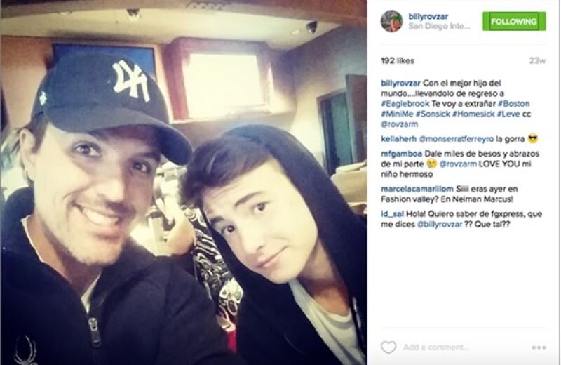 Billy Rovzar y su guapo hijo.