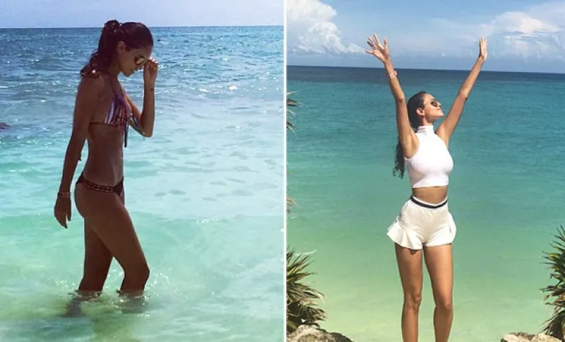 La actriz y su nuevo novio se tomaron un romántico ‘break’ en Cancún y esta semana visitaron Teotihuacán. Ambos presumieron noviazgo y cuerpazo.