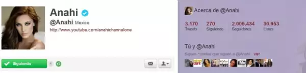 La cantante rebasó ayer la meta de los dos millones de seguidores.