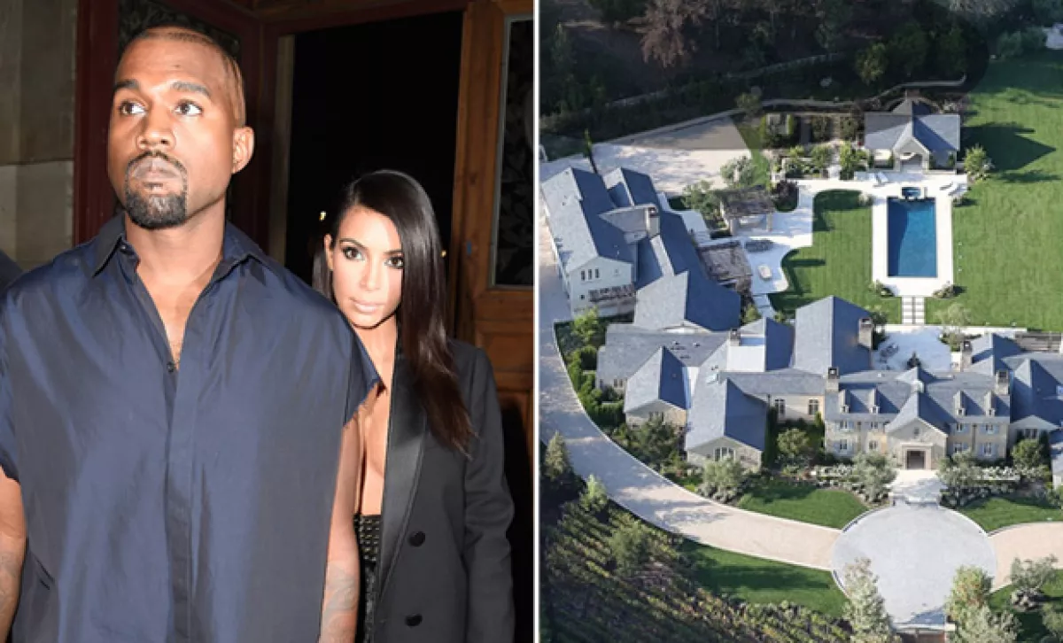 La casa de Kanye West y Kim Kardashian es la más grande y lujosa del fraccionamiento en el que se encuentra  ubicada.