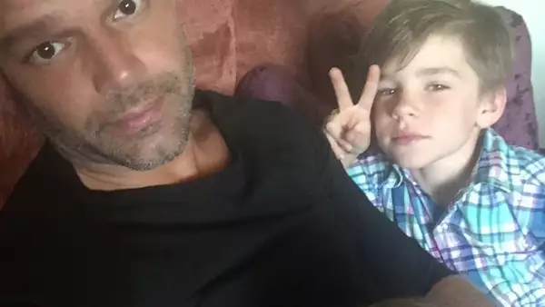 Ricky Martin y su hijos Mateo y Valentino