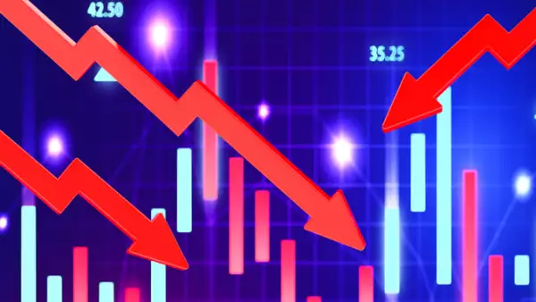 gráfico del mercado a la baja