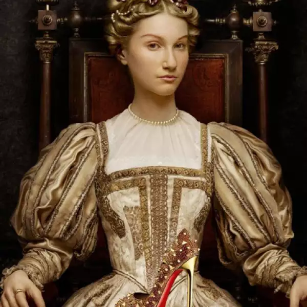 Inspirado en las pinturas clásicas, Peter Lippmann conjunta para Christian Louboutin lo legendario con un aire sarcástico.