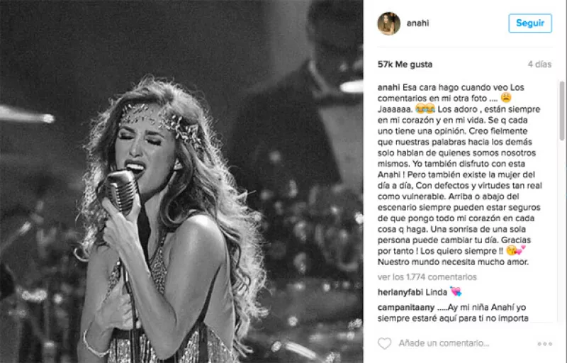 Después de publicar en Instagram una foto realizando labor social al lado de su esposo, la actriz y cantante emitió un mensaje en esta misma red social a todos los haters que la atacaron.