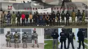 Integrantes del CJNG son detenidos por fuerzas federales. 