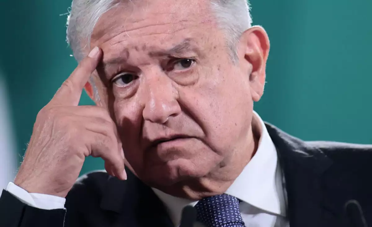 Andrés Manuel López Obrador durante la conferencia de prensa matutina en materia de Seguridad desde Palacio Nacional.