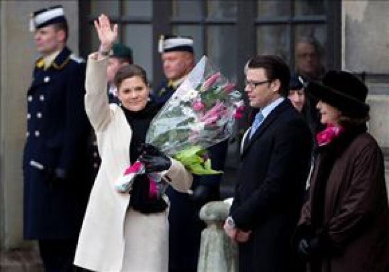 La heredera sueca celebró su santo en el patio del palacio real de Drottningholm en Estocolmo.