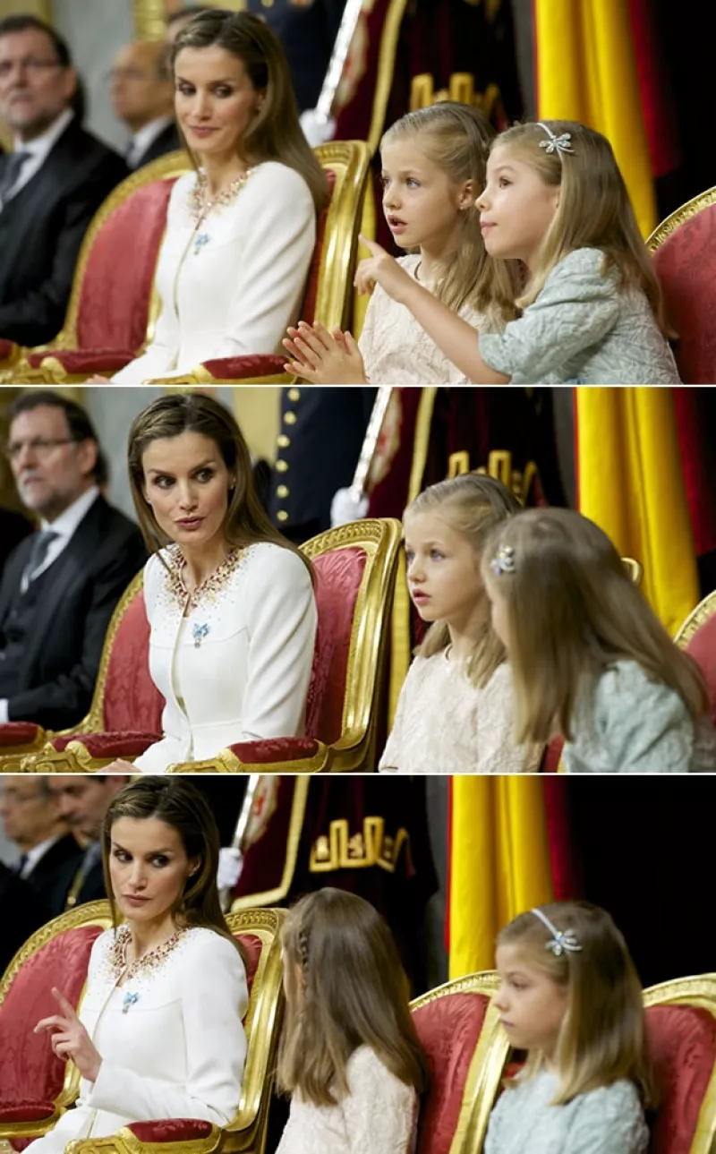 Sólo tienen ocho y siete años, pero estas pequeñas tenían que comportarse a la altura en el día de proclamación de su padre como rey de España. ¿Qué calificación obtuvieron?