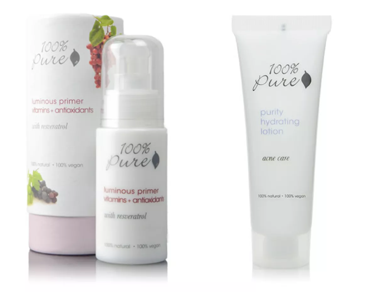 Algunos de sus prodcutos incluyen primers y cremas hidratantes 100% naturales.