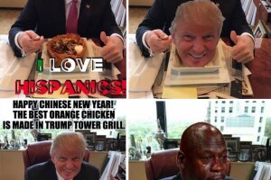 Decenas de memes de Trump burlándose de él comenzaron a publicarse en internet.