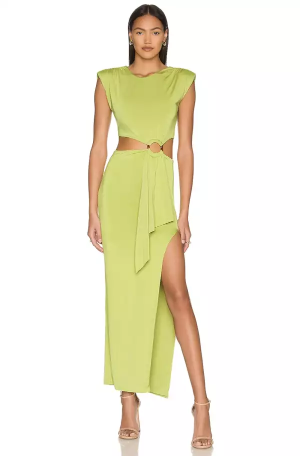 Vestido verde con cut out