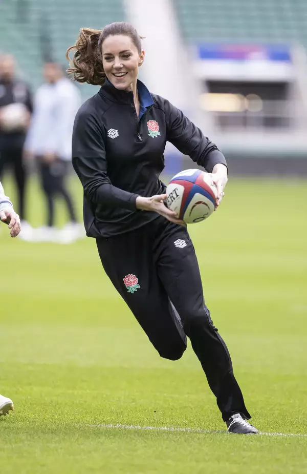 Catherine Duchess of Cambridge visits an England Rugby training session, Twickenham, London, UK - 02 Feb 2022