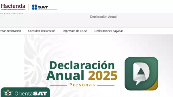 Página del simulador para la declaración anual 2025 del SAT. 