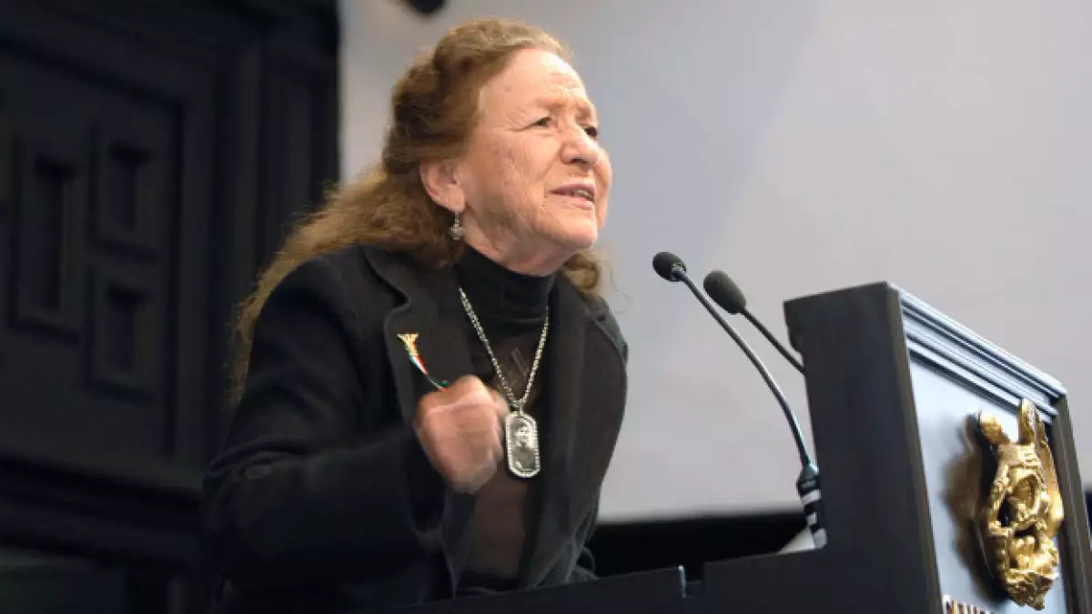La senadora Rosario Ibarra compareció en la tribuna