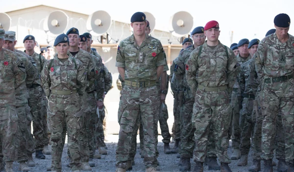 British Troops In Kandahar Participate In A Remembrance Sunday Service