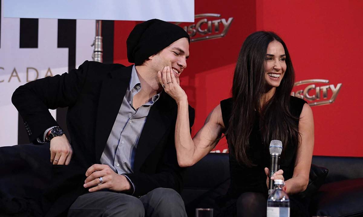 Ashton Kutcher y Demi Moore