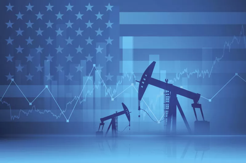 Financial background - oil derricks