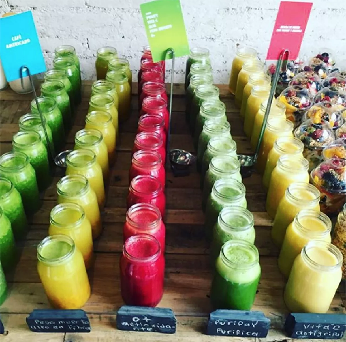 Ojo de agua tiene una variedad de smoothies, todos deliciosos