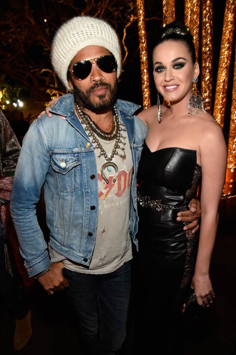 Katy también se mostró muy divertida con Lenny Kravitz.