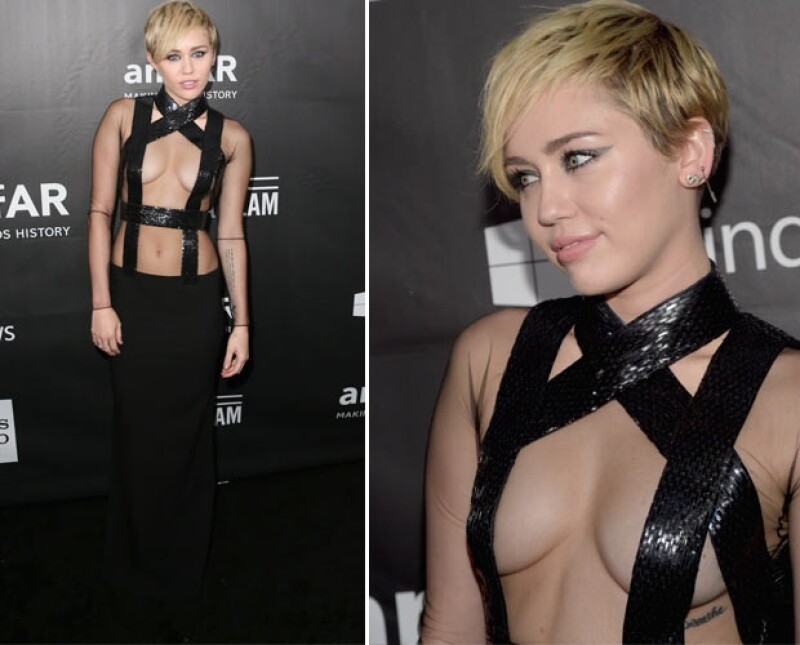 Miley impresionó a todos con este arriesgado diseño.