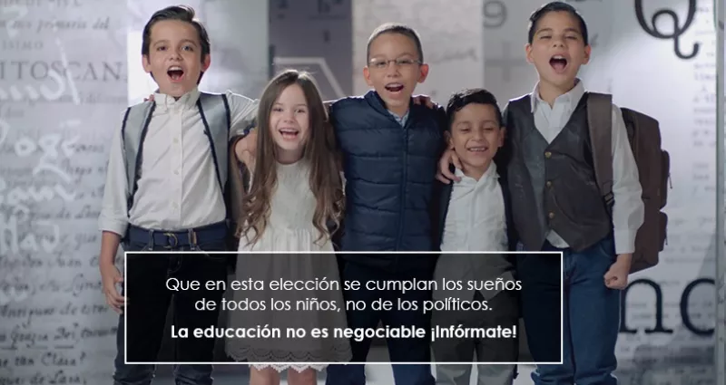 Mexicanos Primero piden a los candidatos presidenciales comprometerse con la educación. 
