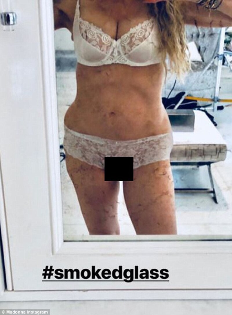 Madonna luce lencería en Instagram