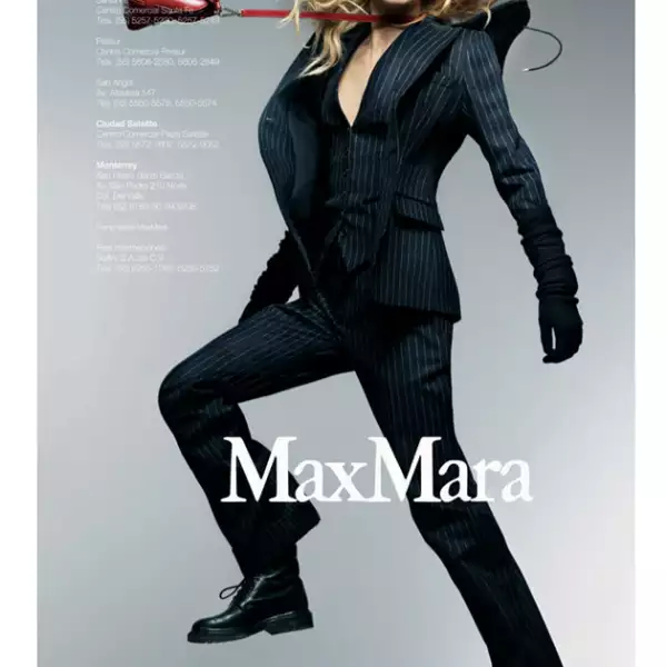 MAXMARA. La marca italiana tiene 60 años en el mundo de la moda y una de sus piezas icónicas es el abrigo. Aquí un anuncio de 2006 y 2014.