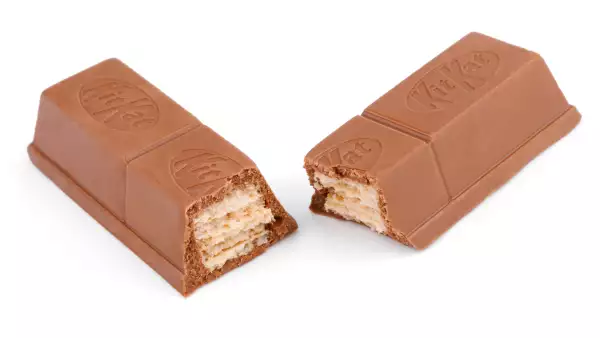 Closeup of Kit Kat candy chocolate bar