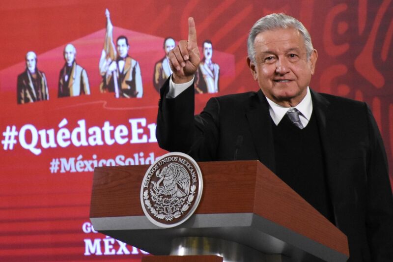 Andrés Manuel López Obrador, durante la sesión de preguntas en la conferencia mañanera.