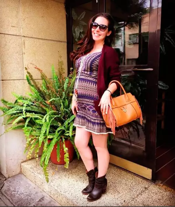 Ariadne presume embarazada su estilo boho chic.