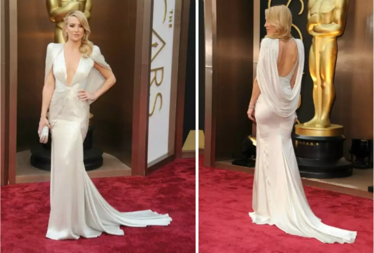 Kate Hudson apostó por un vestido backless que favorece a su figura.