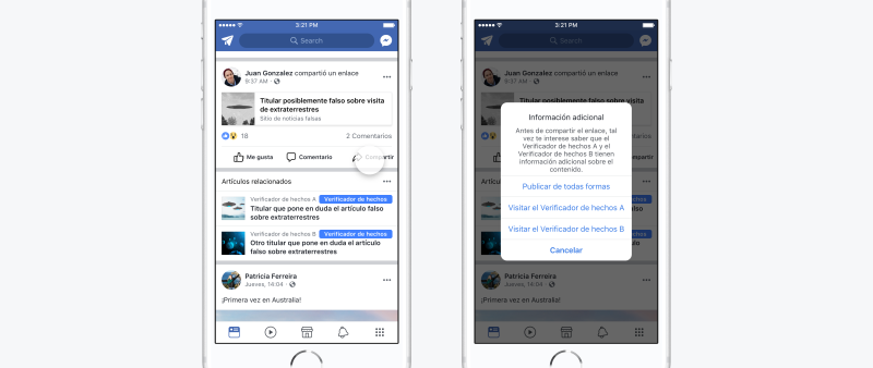 Facebook México lanza verificador de noticias