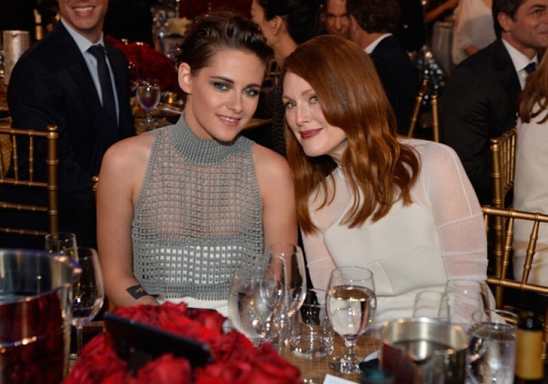 Las actrices se mostraron felices de compartir la mesa.
