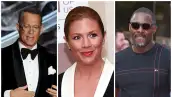 Tom Hanks, Sophie Grégoire e Idris Elba 
