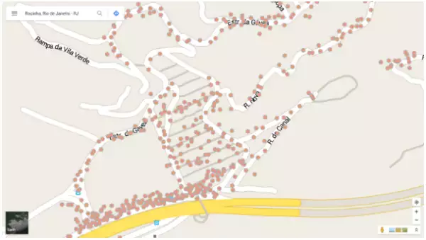 De las 30 favelas dentro del proyecto de Google Maps se han descubierto e indexado más de 3,000 negocios pequeños.