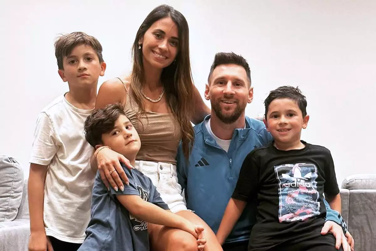 Leo Messi mensaje de Año Nuevo con Antonella y sus hijos