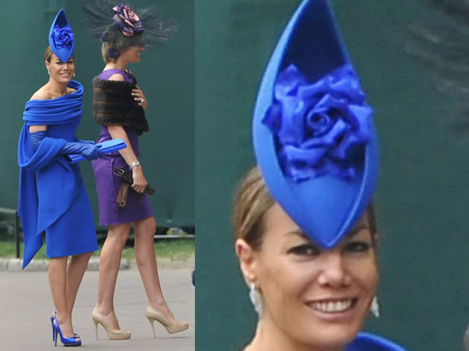 El tocado de Tara Palmer-Tomkinson es toda una obra de arte, el detalle de la flor le da mucho juego.