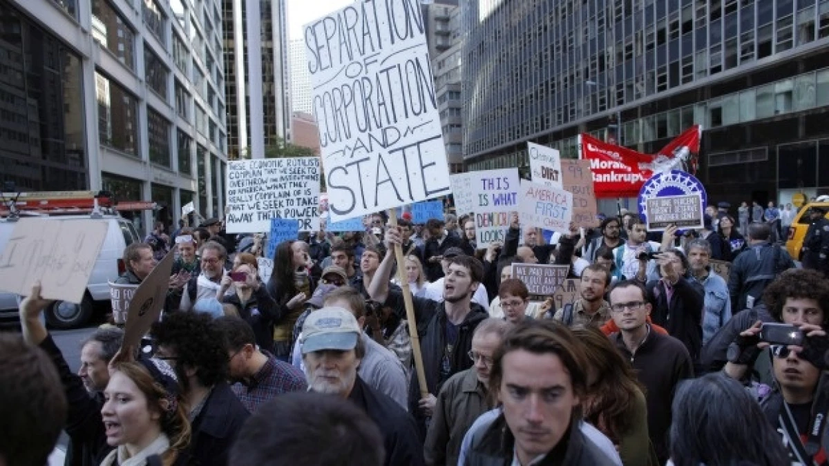 manifestantes en nueva york