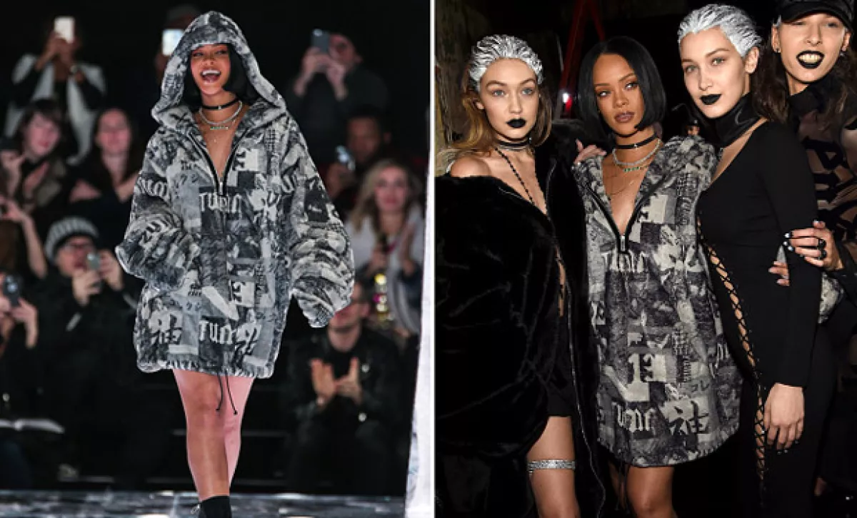 Las hermanas Hadid acompañaron a la intérprete en el show.