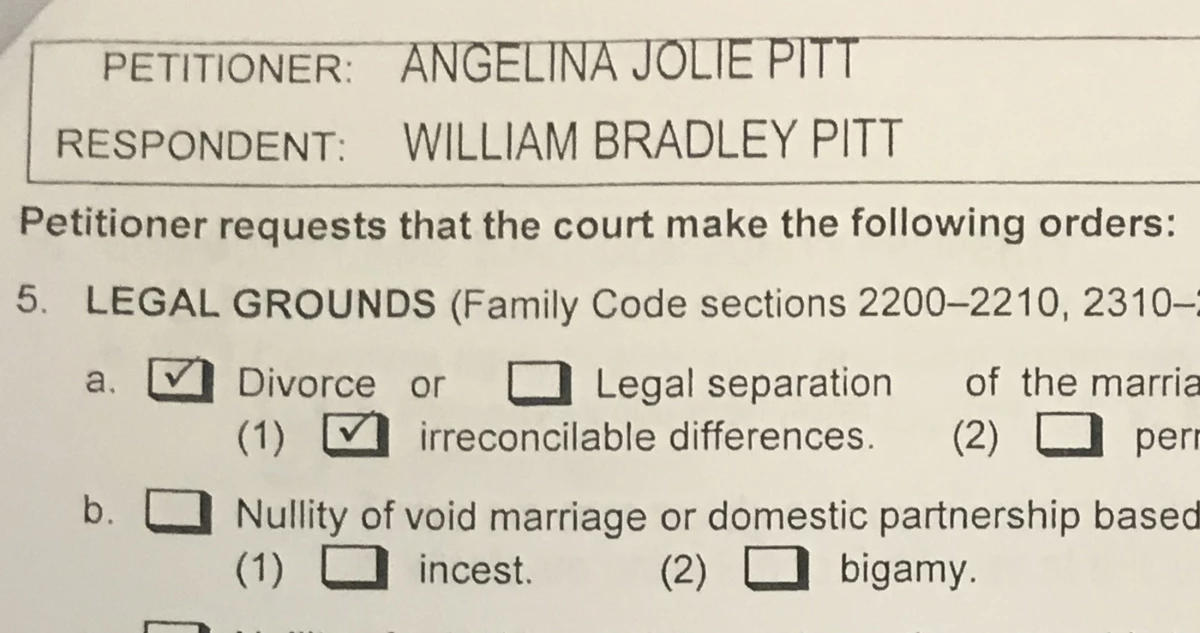 Petición de divorcio