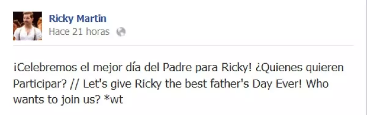 El cantante puertorriqueño publicó una fotografía al lado de sus hijos para celebrar el Día del Padre con todos sus seguidores.