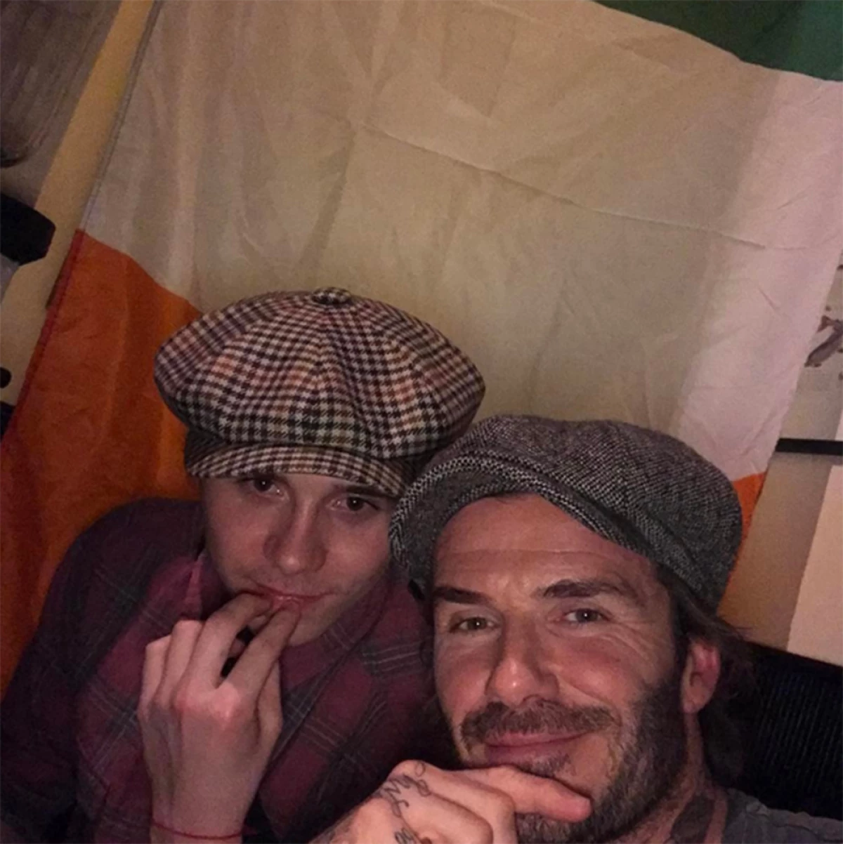 Brooklyn y David Beckham