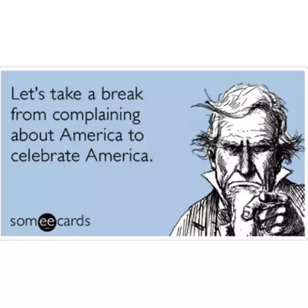 Eva Longoria prefirió publicar una imagen del Tío Sam.