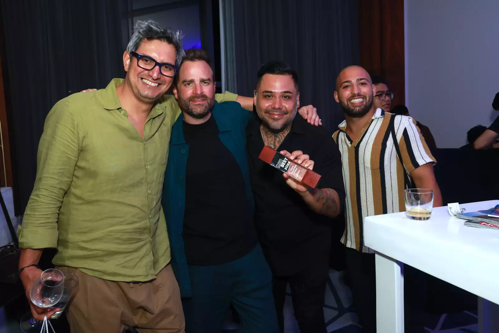 Diego Salazar, Max Villegas, chef José Luis Hinostroza y Juan I