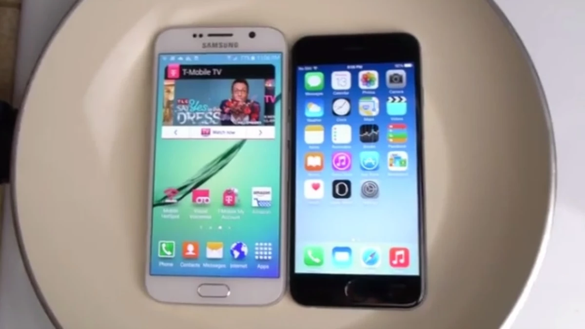 iphone galaxy agua hirviendo