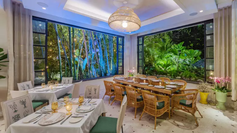 El ambiente se fusiona con el exterior.