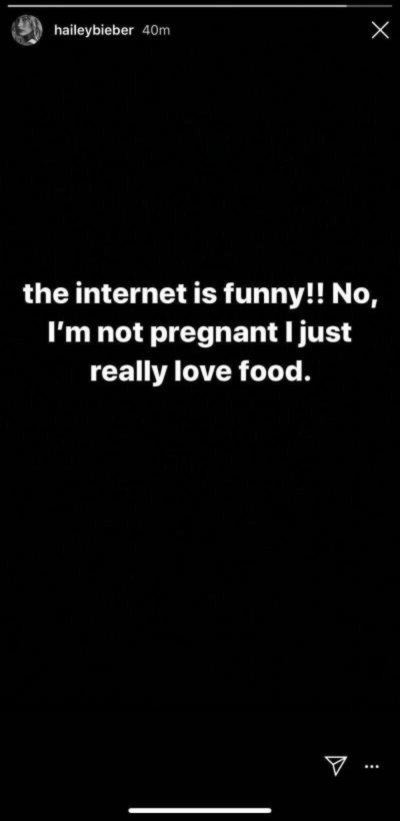 Mensaje de Hailey Bieber