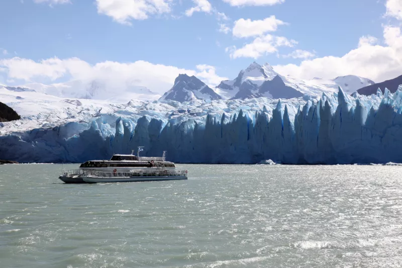 Passenger Ship in front of the Perito Moreno Glacier, Argentina