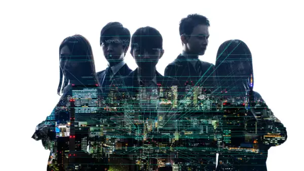 Group of businessperson and digital technology concept.